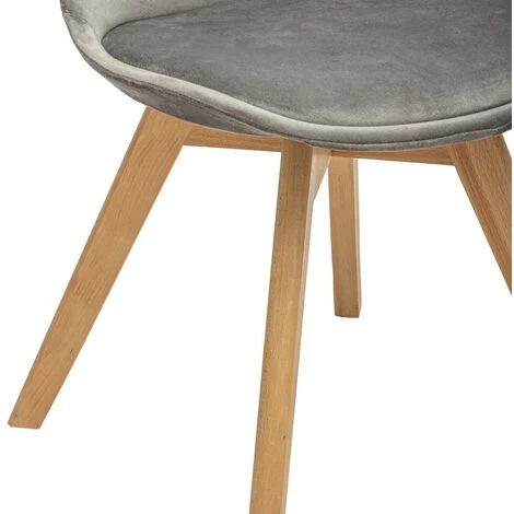 Chaises Style Scandinave "baya Patchwork" Atmosphera - Gris 6 Chaises Style Scandinave "baya Patchwork" Atmosphera - Gris – Image 4