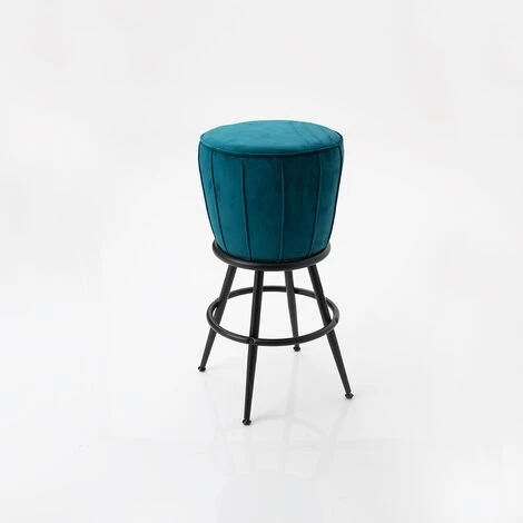 Amadeus - Tabouret Velvet Bleu Canard - Bleu 3 Amadeus - Tabouret Velvet Bleu Canard - Bleu
