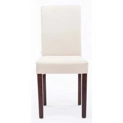 CLP Lot De 6 Chaises De Salle à Manger Ina Tissu Avec Pieds En Bois Beige Cappuccino 8 CLP Lot De 6 Chaises De Salle à Manger Ina Tissu Avec Pieds En Bois Beige Cappuccino -banc et tabouret Soldes Boutique 49788054 2