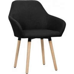 Chaises De Salle à Manger 2 Pcs Noir Tissu VidaXL 8 Chaises De Salle à Manger 2 Pcs Noir Tissu VidaXL -banc et tabouret Soldes Boutique 49806967 2