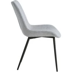 NORDLYS Lot De 2 Chaises De Salle A Manger Scandinaves Pieds Metal Noir Tissu - Gris 8 NORDLYS Lot De 2 Chaises De Salle A Manger Scandinaves Pieds Metal Noir Tissu - Gris -banc et tabouret Soldes Boutique 49818839 2