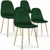 INTENSEDECO Lot De 4 Chaises Bali Velours Vert Pieds Or - Vert 2 INTENSEDECO Lot De 4 Chaises Bali Velours Vert Pieds Or - Vert -banc et tabouret Soldes Boutique 49899953 1