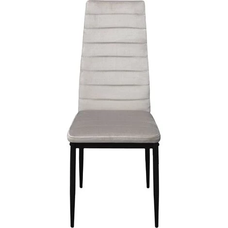 THE HOME DECO FACTORY Chaise Assise En Velours Victor Taupe - Taupe 4 THE HOME DECO FACTORY Chaise Assise En Velours Victor Taupe - Taupe – Image 2