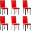 Chaises De Salle à Manger Similicuir 6 Pcs Rouge VidaXL 2 Chaises De Salle à Manger Similicuir 6 Pcs Rouge VidaXL -banc et tabouret Soldes Boutique 50507979 1