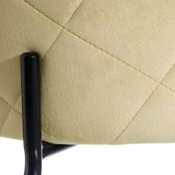 LOLA HOME Chaise Vintage Tapissée Velours Vert Métal 78x47x43 Cm -banc et tabouret Soldes Boutique 50736176 5