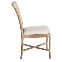 LOLA HOME Chaise De Salle à Manger En Rotin Naturel Avec Grille 46x55x90 Cm -banc et tabouret Soldes Boutique 50736354 3