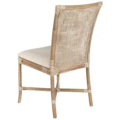 LOLA HOME Chaise De Salle à Manger En Rotin Naturel Avec Grille 46x55x90 Cm -banc et tabouret Soldes Boutique 50736354 4
