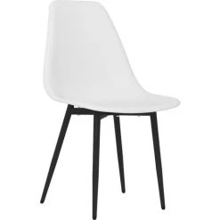 Chaises De Salle à Manger PP 2 Pcs Blanc VidaXL -banc et tabouret Soldes Boutique 50831714 3