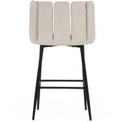 DECO IN PARIS Lot De 2 Tabourets De Bar Design En Velours Beige DEBBY - Beige -banc et tabouret Soldes Boutique 50846536 5