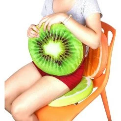 Galette De Chaise Ronde Coussin Décoratif Tranche/rondelle De Fruit Décor De Chaise Pouf Décoration Triomphe- 40 Cm (Kiwi) -banc et tabouret Soldes Boutique 50949783 4