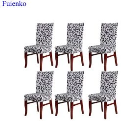 Housses De Chaise Universelles Strech 6pcs FUIENKO