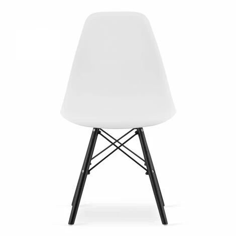 HUCOCO OSATA - Lot De 4 Chaises En PP Style Moderne Salon/cuisine - 81x54x46 Cm - Chaise De Salle à Manger - Blanc 4 HUCOCO OSATA - Lot De 4 Chaises En PP Style Moderne Salon/cuisine - 81x54x46 Cm - Chaise De Salle à Manger - Blanc – Image 2