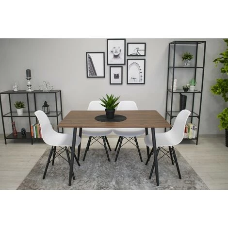 HUCOCO OSATA - Lot De 4 Chaises En PP Style Moderne Salon/cuisine - 81x54x46 Cm - Chaise De Salle à Manger - Blanc 6 HUCOCO OSATA - Lot De 4 Chaises En PP Style Moderne Salon/cuisine - 81x54x46 Cm - Chaise De Salle à Manger - Blanc – Image 4