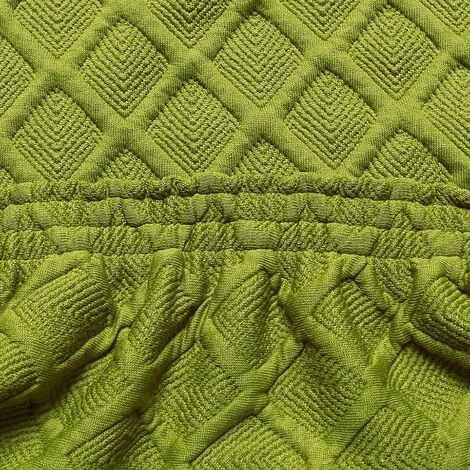 SUPERSELLER Housse De Chaise épaissie Universelle Simple Une Pièce élastique Dossier De Maison Housse De Chaise De Salle à Manger Housse De Chaise Demi-paquet Jacquard En Treillis De Diamants - Vert 7 SUPERSELLER Housse De Chaise épaissie Universelle Simple Une Pièce élastique Dossier De Maison Housse De Chaise De Salle à Manger Housse De Chaise Demi-paquet Jacquard En Treillis De Diamants - Vert – Image 5