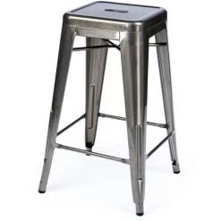 FURNMOD DESIGN YOUR SPACE Tabouret Bistro 66 Cm | Métallique - Métallique -banc et tabouret Soldes Boutique 51197541 2