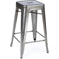 FURNMOD DESIGN YOUR SPACE Tabouret Bistro 66 Cm | Métallique - Métallique -banc et tabouret Soldes Boutique 51197541 3