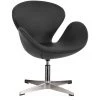 FURNMOD DESIGN YOUR SPACE Chaise Swan Chair En Similicuir | Noir - Noir -banc et tabouret Soldes Boutique 51197603 1