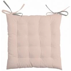 LOVELY CASA Lot De 4 Galettes De Chaise 16 Points 40x40 Duo Poudre Souris Coton - Rose