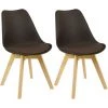 WOLTU 2 Chaises De Salle à Manger Cuisine/Salon Chaises.Design En Similicuir Et Bois Massif.Brun 1 WOLTU 2 Chaises De Salle à Manger Cuisine/Salon Chaises.Design En Similicuir Et Bois Massif.Brun -banc et tabouret Soldes Boutique 51246876 1