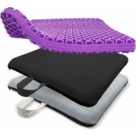 VERSAILLESFR Coussin En Gel Multifonctionnel,Coussin De Soutien Du Siège De Siège De Siège Très élastique Et Respirant,soulageant La Fatigue De La Hanche Violet 42*37*3.5(cm) -Versailles 7 VERSAILLESFR Coussin En Gel Multifonctionnel,Coussin De Soutien Du Siège De Siège De Siège Très élastique Et Respirant,soulageant La Fatigue De La Hanche Violet 42*37*3.5(cm) -Versailles – Image 5