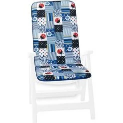 EMMEVI Coussin De Chaise De Jardin Pliant Douce Moderne Intérieur Extérieur Bar Dehor Motif Coccinelle - Bleu
