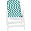 EMMEVI Coussin De Chaise De Jardin Pliant Douce Intérieur Extérieur Motif à Rayures En Zigzag - Vert -banc et tabouret Soldes Boutique 51349221 1