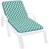 EMMEVI Coussin De Transat Pliant Douce Housse De Place Chaise Longue Motif à Rayures En Zigzag - Vert -banc et tabouret Soldes Boutique 51349271 1