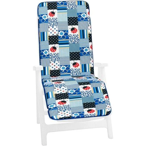 EMMEVI Coussin De Chaise De Jardin Pliant Douce Housse De Place Chaise Longue Motif Coccinelle - Bleu 3 EMMEVI Coussin De Chaise De Jardin Pliant Douce Housse De Place Chaise Longue Motif Coccinelle - Bleu