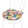EMMEVI Coussin Pour Chaise Rond Doux Universel Lacets De Fixation Lavable Housses De Chaise Papillons - Gris -banc et tabouret Soldes Boutique 51349415 1