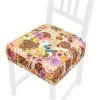EMMEVI Coussin Pour Chaise En Coton Amovible Lavable Bande Élastique Housse De Chaise Papillons - Marron -banc et tabouret Soldes Boutique 51349461 1