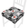 EMMEVI Coussin Pour Chaise En Coton Amovible Lavable Bande Élastique Housse De Chaise Coccinelles - Noir -banc et tabouret Soldes Boutique 51349465 1