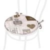 EMMEVI Coussin Pour Chaise Rond Doux Universel Lacets De Fixation Lavable Housses De Chaise Coeurs