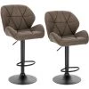 WOLTU 2 Tabourets De Bar Réglable En Hauteur.Chaises De Bar Siège Rembouré En Similicuir Pied En Métal.Brun Foncé - Brun Foncé -banc et tabouret Soldes Boutique 51377100 1