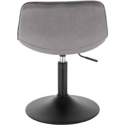 WOLTU Tabouret De Bar Siège En Velours Chaise De Bar Avec Dossier Tabouret Rotatif Moderne Hauteur Réglable. Gris Foncé -banc et tabouret Soldes Boutique 51377109 4