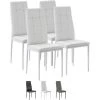 VS VENTA-STOCK Set De 4 Chaises Salon Chelsea Tapissées Blanc, 42 Cm X 51 Cm X 97 Cm - BLANC -banc et tabouret Soldes Boutique 51382800 1