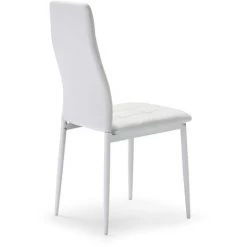 VS VENTA-STOCK Set De 4 Chaises Salon Chelsea Tapissées Blanc, 42 Cm X 51 Cm X 97 Cm - BLANC -banc et tabouret Soldes Boutique 51382800 3