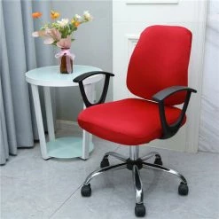 ZHUOXUAN Housse De Chaise D'ordinateur De Bureau, En Spandex, Pour Siège Fendu, Universelle, Anti-poussière,2pcs -banc et tabouret Soldes Boutique 51458119 3