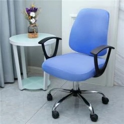 ZHUOXUAN Housse De Chaise D'ordinateur De Bureau, En Spandex, Pour Siège Fendu, Universelle, Anti-poussière,2pcs -banc et tabouret Soldes Boutique 51458119 4