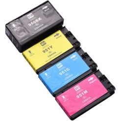 LIFCAUSAL Aibecy Compatible Cartouche D'encre De Remplacement Pour 950XL 951XL Haute Rendement Compatible Avec HP Officejet Pro 8100 8600 8610 8620 8630 8640 8660 8615 8625 251DW 276DW Imprimante 4-Pack (1 Noir, 1 Cyan, 1 Magenta, 1 Jaune) -banc et tabouret Soldes Boutique 51511367 4