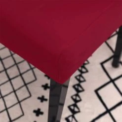 LITZEE 6 Pièces Housse De Chaise élastique Moderne - Housse De Protection Imbriquée S'applique à La Fête De Banquet De Mariage En Famille, Housse De Chaise élastique Douce Et Lisse (taille Générale , 6 Pièces), Rouge -banc et tabouret Soldes Boutique 51551548 3