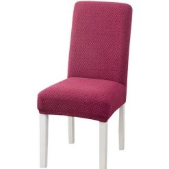 LITZEE Housse De Chaise Salle à Manger, Housse Chaise Extensible Universelle Lavable Housse De Chaise Pour Hôtel, Décor De Restaurant 3#Burgundy