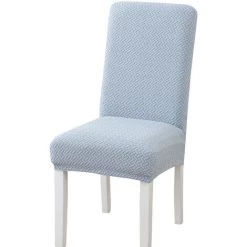 LITZEE Housse De Chaise Salle à Manger, Housse Chaise Extensible Universelle Lavable Housse De Chaise Pour Hôtel, Décor De Restaurant 7#Bleu Ciel