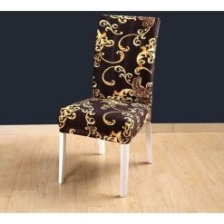 LITZEE Housse De Chaise Extensible , Couverture De Salle à Manger Amovible Lavable Revêtement De Chaise Pour Salle à Manger Bouquet De Mariage Moderne, Hôtel, Décor De Restauran Ville Fleurie