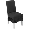LITZEE Housses De Chaise Pour Protection De Chaise Couverture Extensible Chaise Amovible Lavable Le Noir -banc et tabouret Soldes Boutique 51555622 1