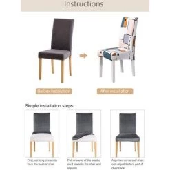 LITZEE Housses De Chaise De Salle à Manger,Moderne Élastique Couverture De Chaise Durable Housse Chaise Extensible Pour Décoration De Mariage,Hôtel,Restaurant Rêve -banc et tabouret Soldes Boutique 51555703 3