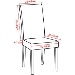 Housse De Chaise En Velours,Spandex De Bout Droit Avec La Bande élastique, La Grande Dame De Velours Dinant La Chaise Pour Le Banquet De Fête D'hôtel De Restaurant (Gris Foncé,4 Pack) GrooFoo -banc et tabouret Soldes Boutique 51636034 3