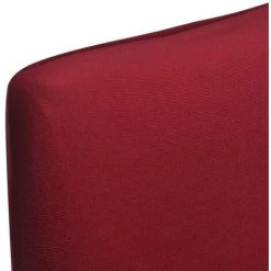 YOUTHUP Housse De Chaise Droite Extensible 4 Pcs Bordeaux - Rouge -banc et tabouret Soldes Boutique 51856925 3