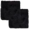 YOUTHUP Coussins De Chaise 2 Pcs Gris Foncé 40x40 Cm Mouton Véritable - Gris -banc et tabouret Soldes Boutique 51863996 1