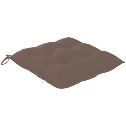 YOUTHUP Coussins De Chaise 4 Pcs Taupe 40x40x7 Cm Tissu - Taupe -banc et tabouret Soldes Boutique 51886146 3