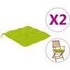 YOUTHUP Coussins De Chaise 2 Pcs Vert Vif 40x40x7 Cm Tissu - Vert 2 YOUTHUP Coussins De Chaise 2 Pcs Vert Vif 40x40x7 Cm Tissu - Vert -banc et tabouret Soldes Boutique 51886148 1